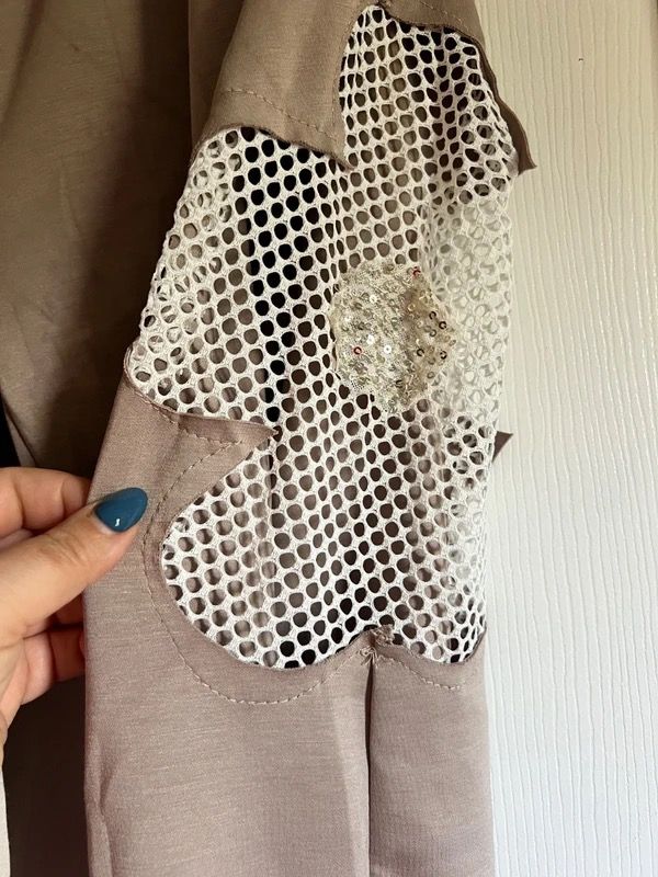 Beige Sweatshirt And Sweatpants Set image 3
